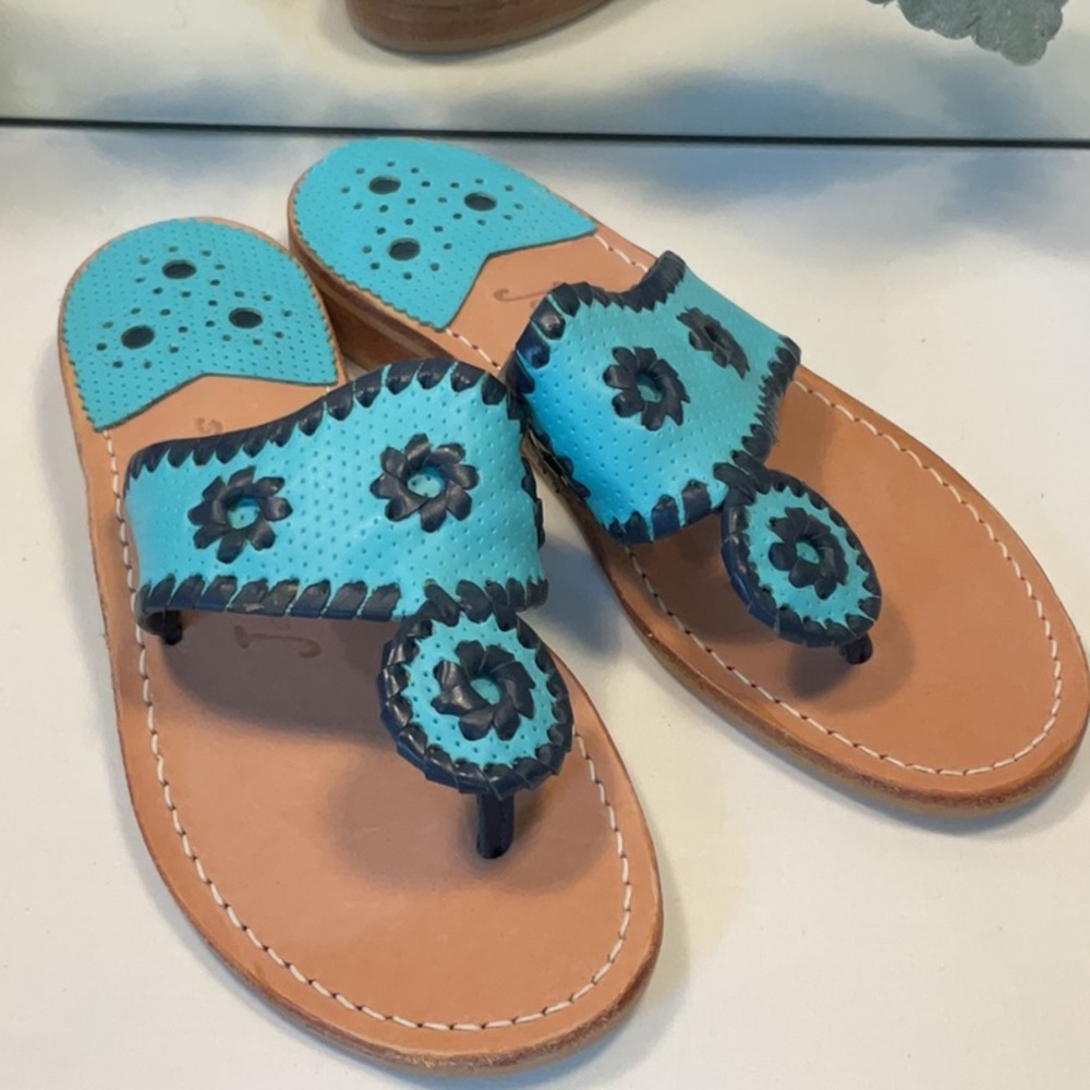 Jack Rogers Turquoise/Navy Sandals